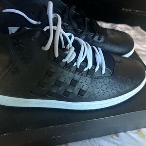 Jordan Black and White High-Top Sneakers